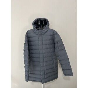 Marmot Men's Large Gray Puffer Jacket Hooded 3M Thinsulate Warm Zipper